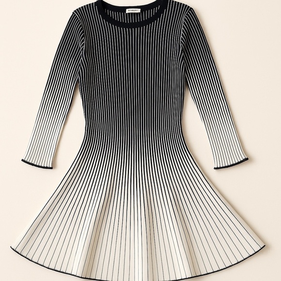 Dainty Hooligan Pleated Striped Knit Dress - Picture 2 of 7